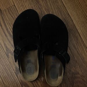 Black Suede Buckle Birkenstocks